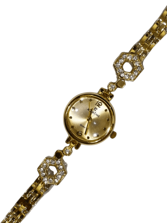 Aqua Time Pink Gold Women Wrist Watch-011