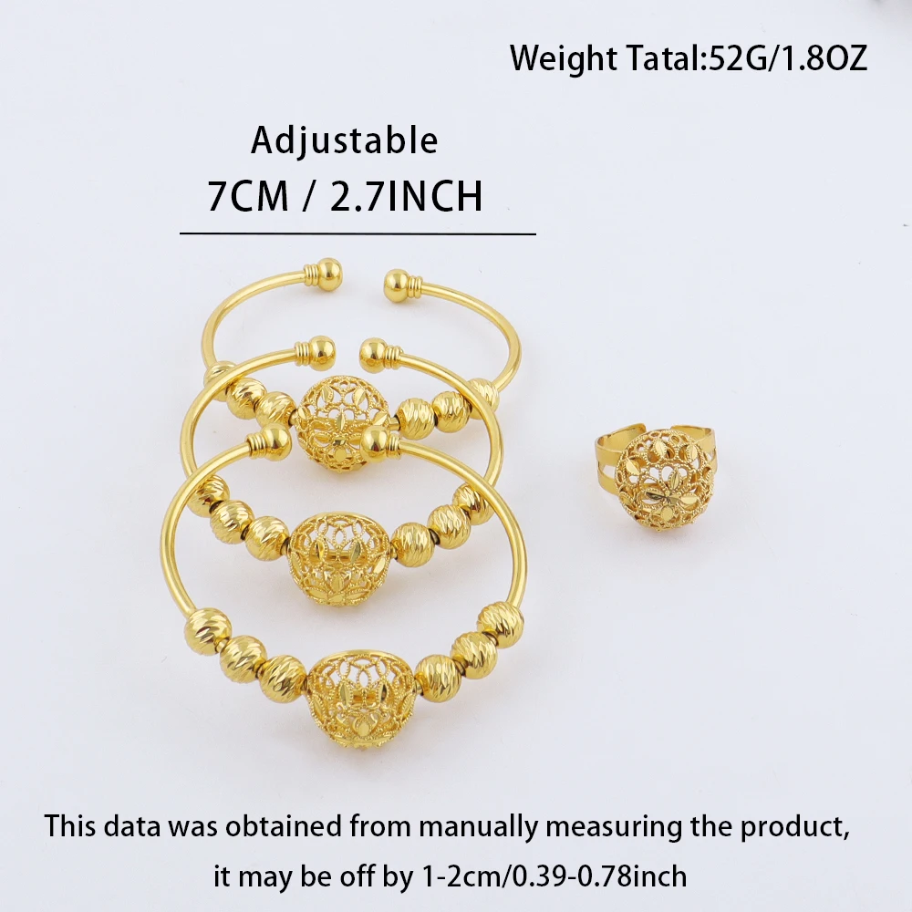 ethiopian hawaiian jewelry bangle 24k gold bracelet for women flower bangle african gifts free shipping birthday gifts