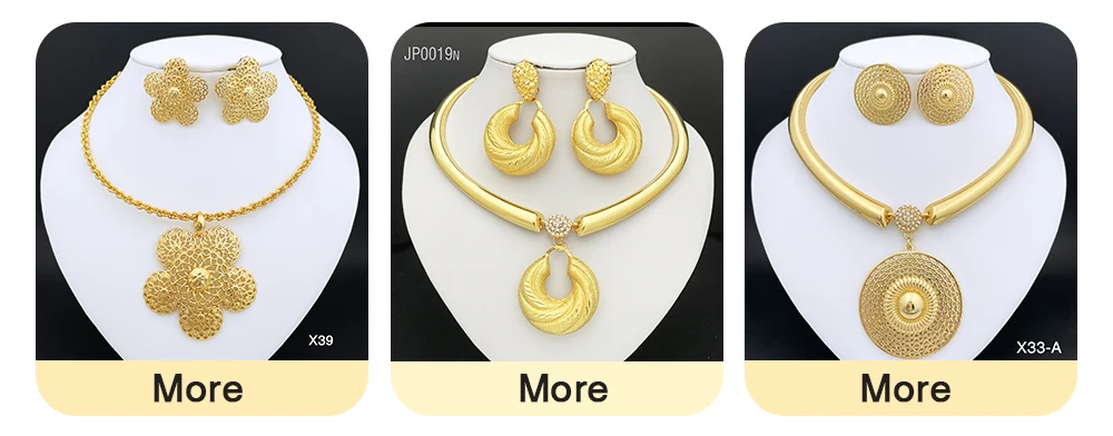 Luxury 18K Gold Plated Jewelry Set Italy Dubai Necklace Earrings Bracelet Ring For Women Mother's Day Gift ﻿