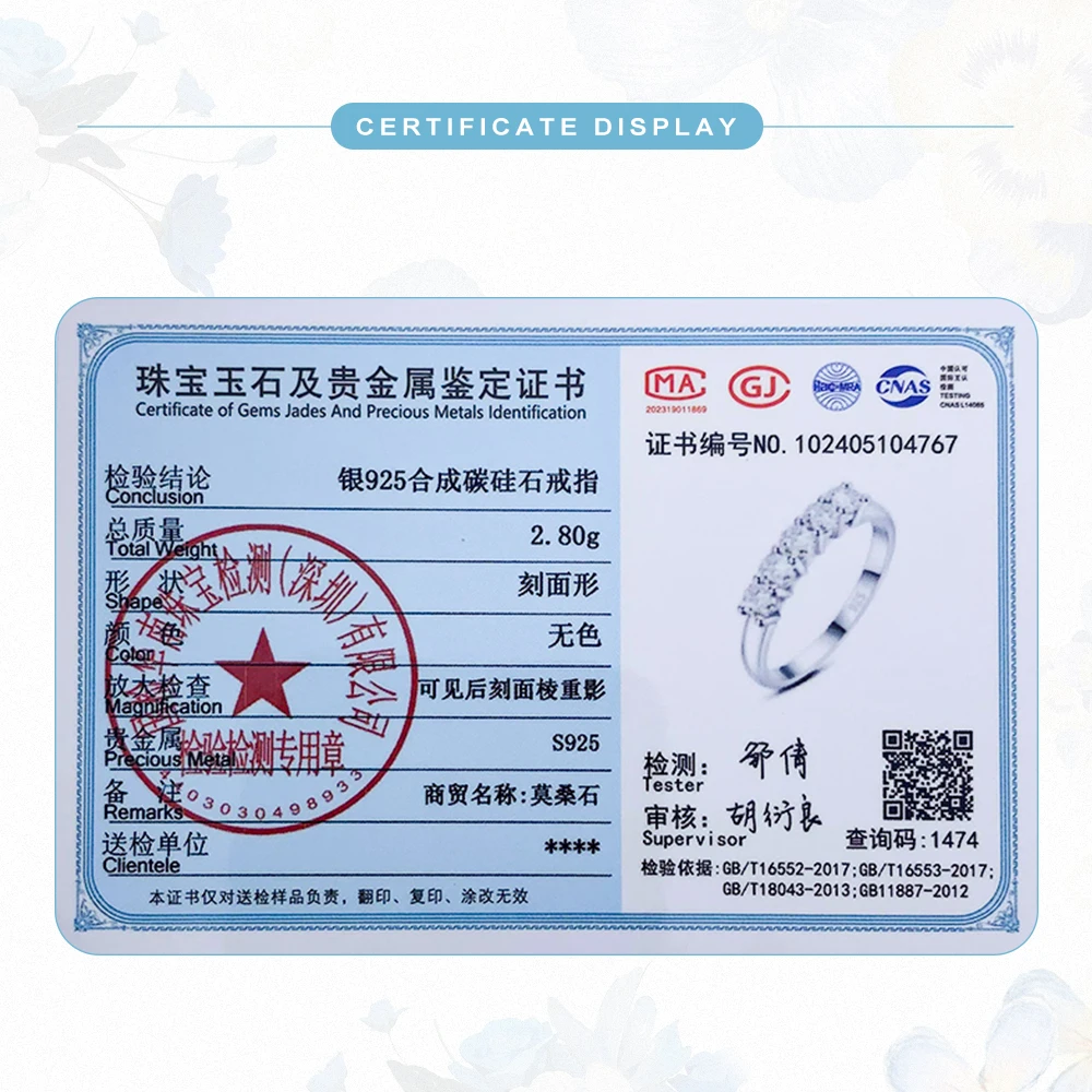 5pcs Stones Moissanite Diamond Ring for Woman Silver 925 100% Rose Gold Plated Fine Jewelry with Certified Engagement Gifts 5pcs Stones Moissanite Diamond Ring for Woman Silver 925 100% Rose Gold Plated Fine Jewelry with Certified Engagement Gifts