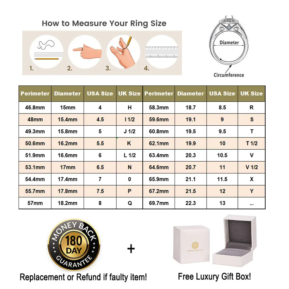 Newshe 2 Pcs Solid 925 Sterling Silver Wedding Rings Set Yellow Gold Plated 3Ct Halo AAAAA CZ Pear Cut Engagement Ring for Women