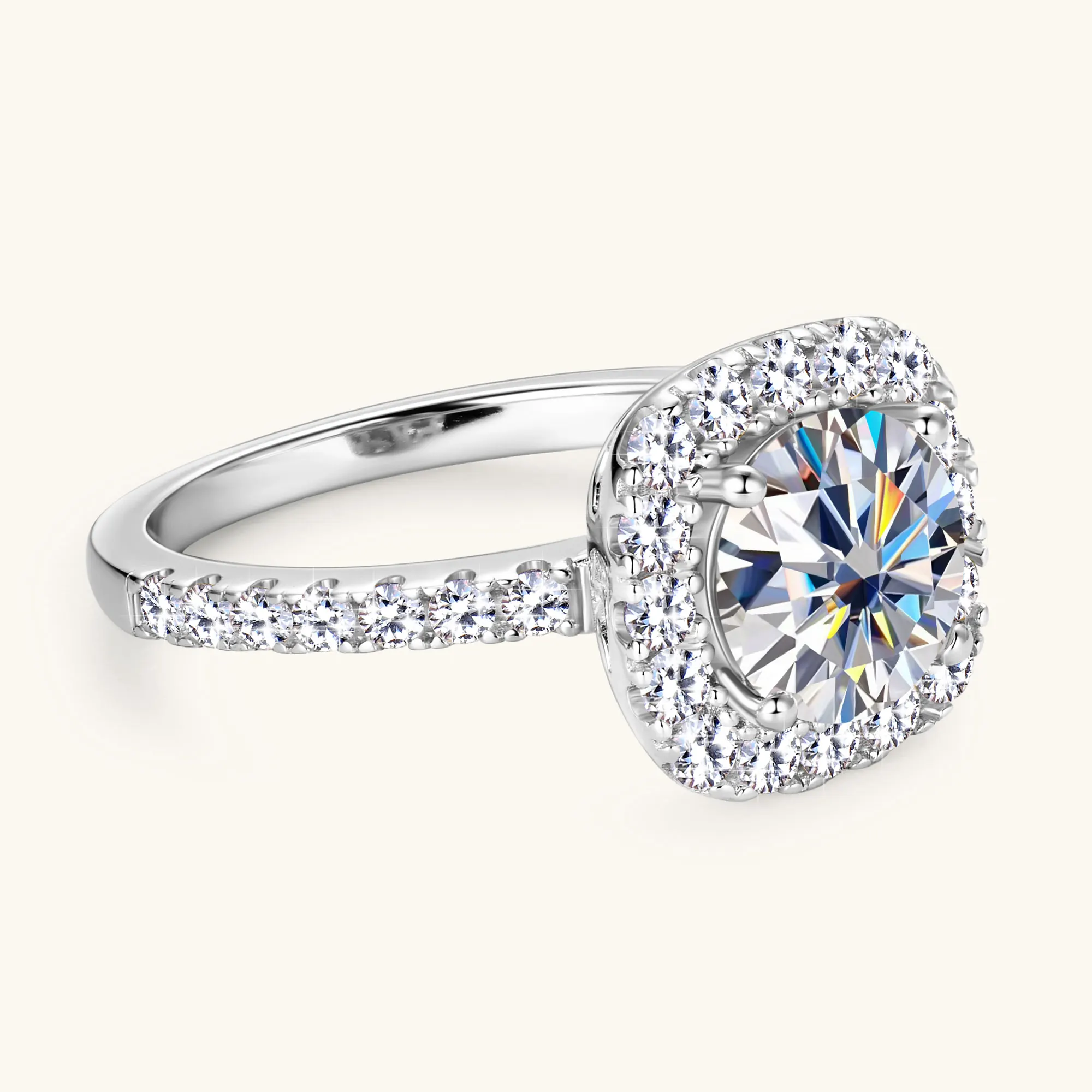 2CT GRA Certified Moissanite Ring for Women 8MM Brilliant Diamond Wedding Finger Rings 925 Sterling Silver Band Plated 18K Gold 2CT GRA Certified Moissanite Ring for Women 8MM Brilliant Diamond Wedding Finger Rings 925 Sterling Silver Band Plated 18K Gold