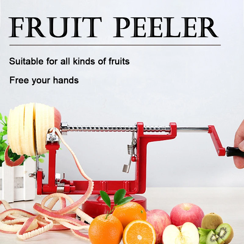 Apple Peeler 3 in 1 Stainless Steel Core Slice Cutter Hand-cranked Fruit Peeler Slicing Tools Kitchen Apple Slicer Corer Cutter