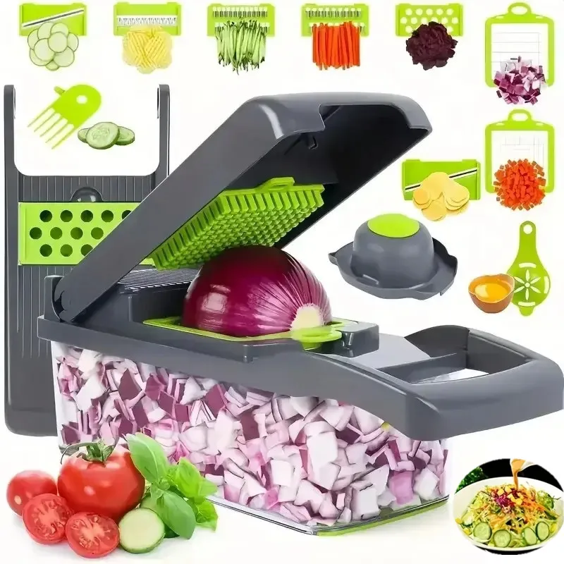 14 in 1 Multifunctional Vegetable Chopper Food Chopper Grate Food Handle Vegetable Slicer Dicer Cut Kitchen Items cocina