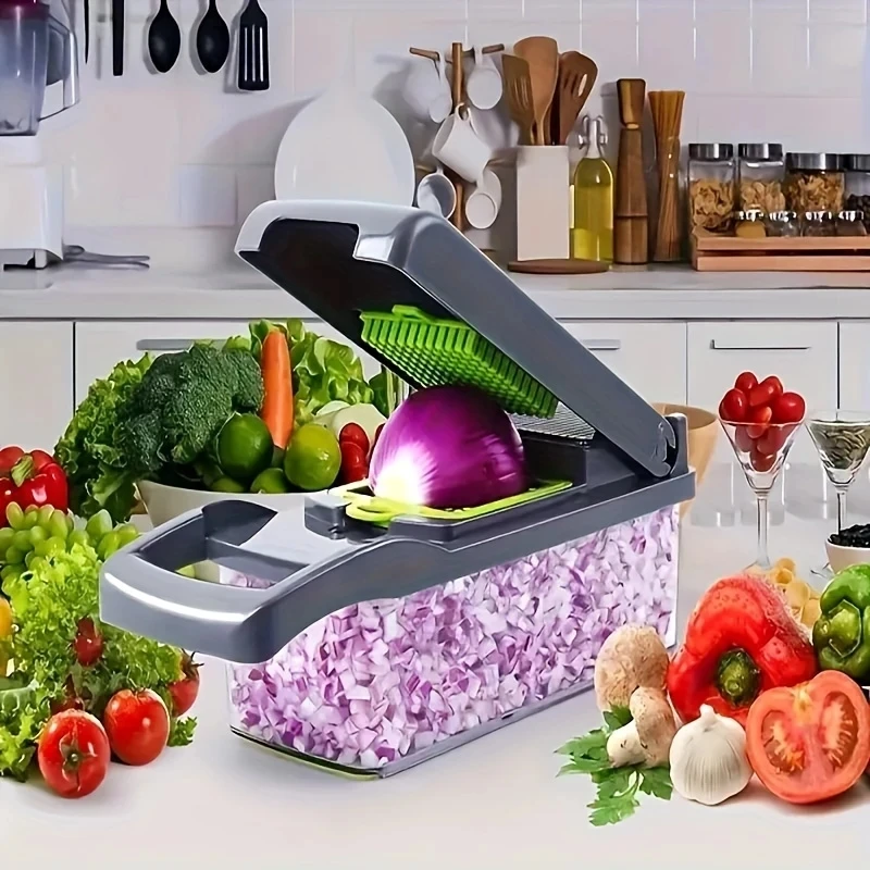14 in 1 Multifunctional Vegetable Chopper Food Chopper Grate Food Handle Vegetable Slicer Dicer Cut Kitchen Items cocina