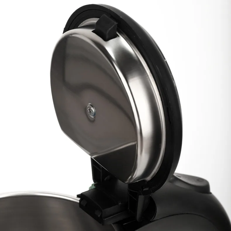 JFBONIN Stainless Steel Electric Kettle 1.8L 220V Silver Black Base Separation Desion Rust-resistant Durable for Home Travel JFBONIN Stainless Steel Electric Kettle 1.8L 220V Silver Black Base Separation Desion Rust-resistant Durable for Home Travel