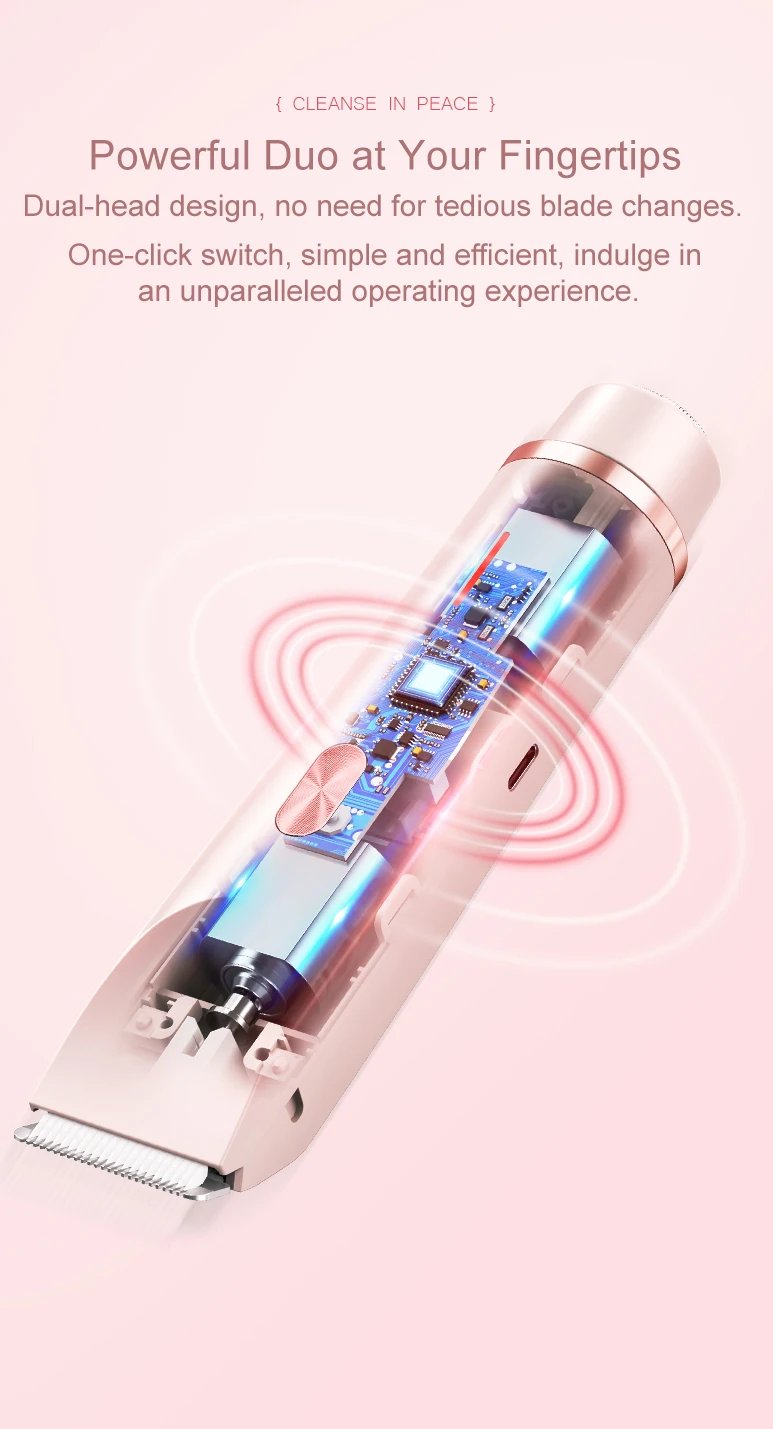 2 In 1 Women Electric Razors Bikini Trimmer Face Shavers Hair Removal for Underarms Legs Lady Body Trimmer Waterproof Painless