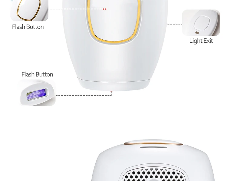 Body Bikini IPL 500,000 Flash Depilator Pulses Permanent Laser Epilator Painless For Women Hair Removal Home Use Devices