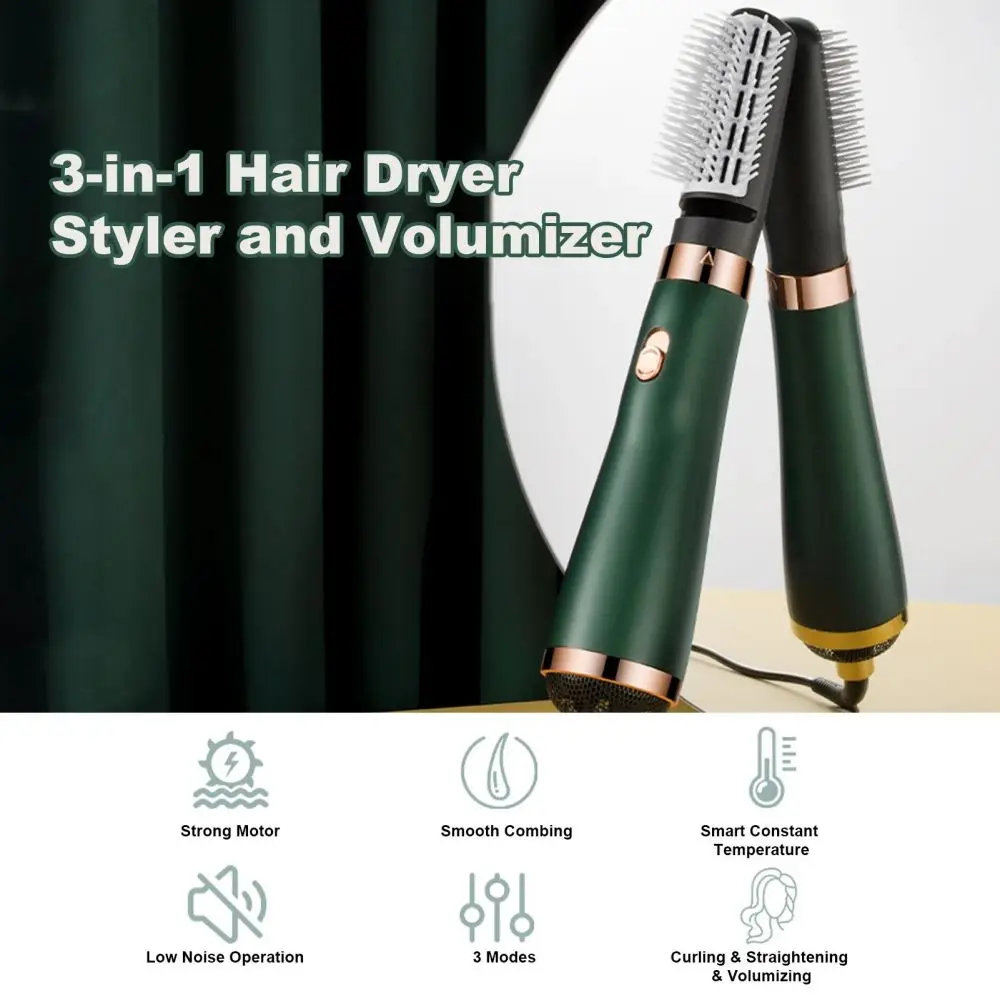 3-in-1 Hair Styling Tool with 110000 RPM Air Brush, Negative Ion Hair Care Dryer, Multifunctional Hair Styling Comb for Blow Dry