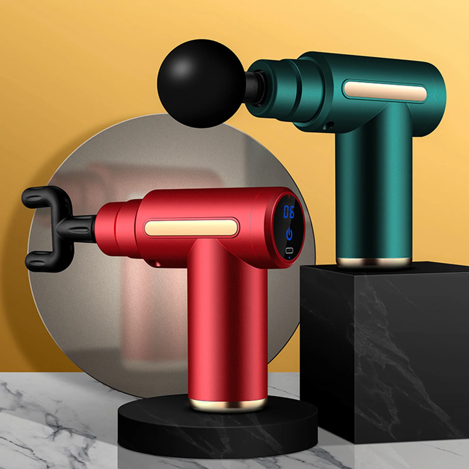 Mini Fascia Massage Gun Powerful Mini Deep Tissue Massage Gun for Muscle Recovery & Pain Relief with 4 Attachments