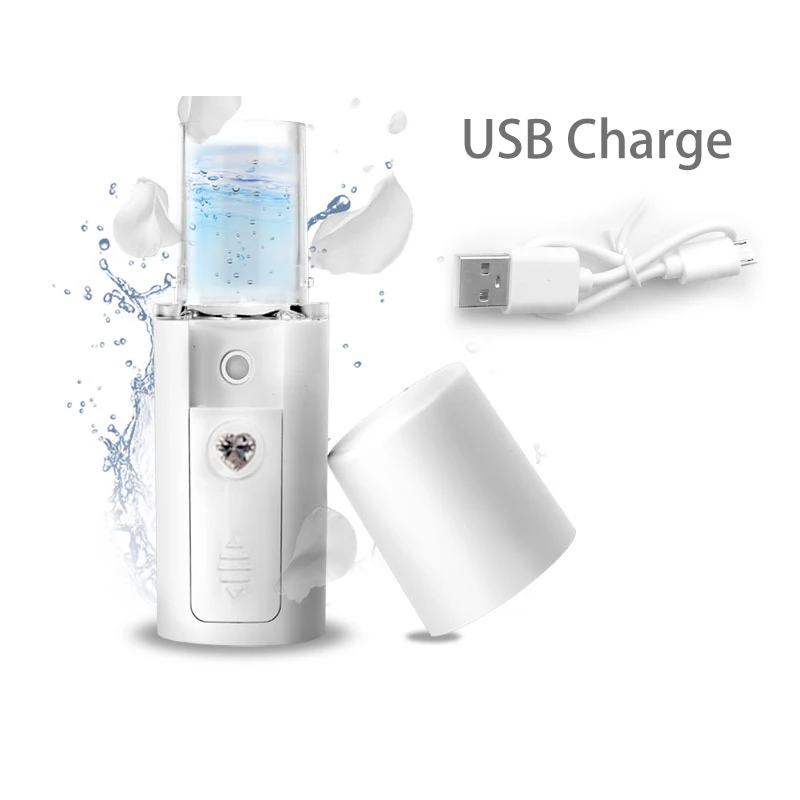 Mini Face Steamer Nano Mister USB Rechargeable Facial Sprayer Beauty Sauna Hydrating Portable Ultrasonic Humidifier Skin Care