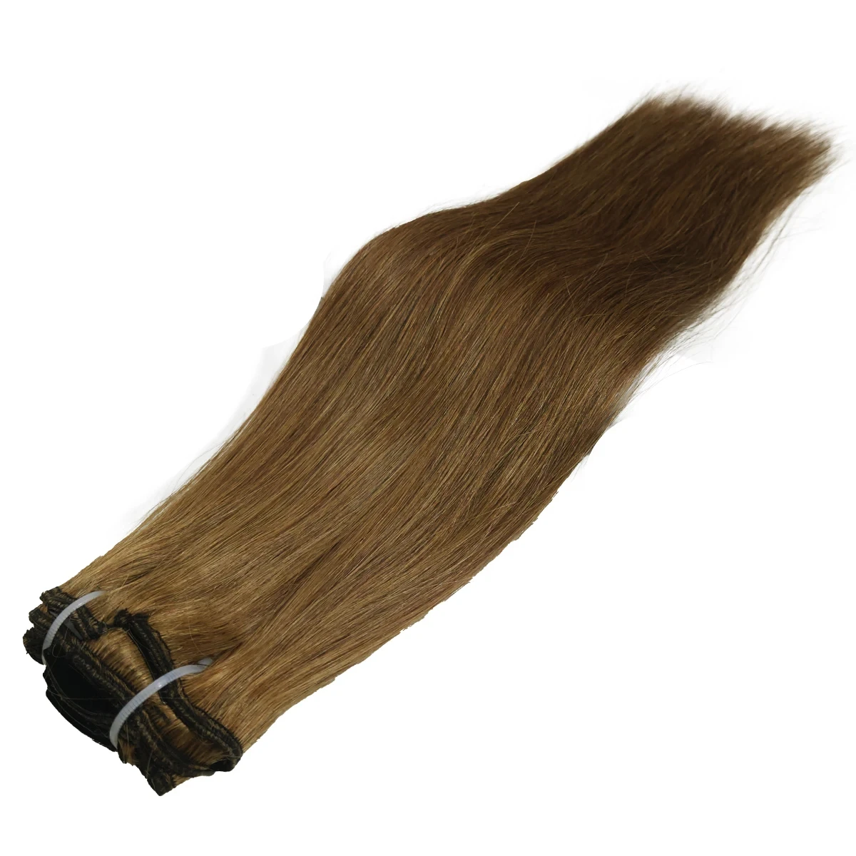 Light Brown Hair Extensions Clip In Human Hair 120G 8Pcs Clip In Human Hair Extensions Straight #6 Chestnut Brown Hair Extension