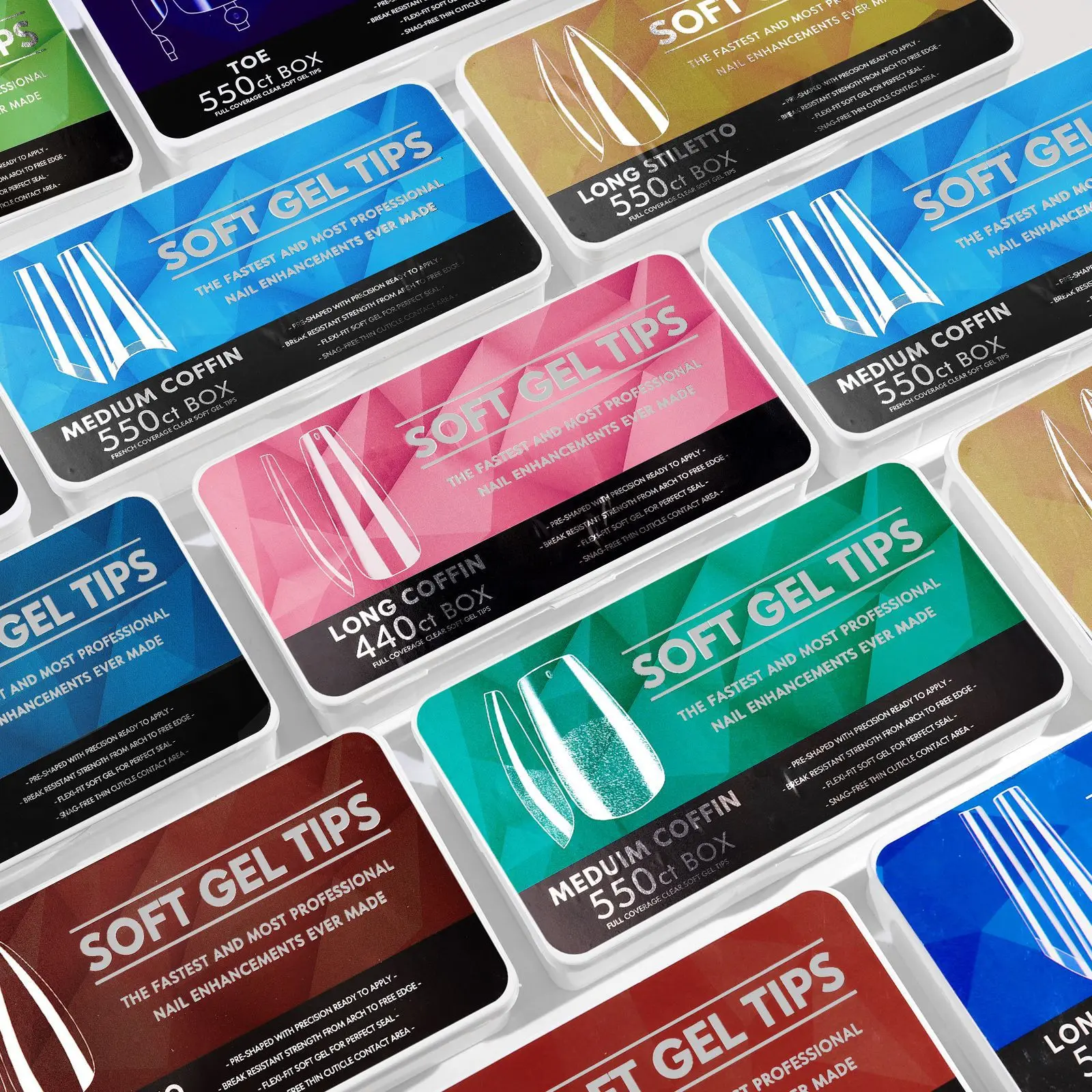 550pcs Coffin Almond Soft Gel Nail Tips False Half Cover Press On Acrylic Nails 11Sizes Fake Nails DIY Manicure Extension Tools 550pcs Coffin Almond Soft Gel Nail Tips False Half Cover Press On Acrylic Nails 11Sizes Fake Nails DIY Manicure Extension Tools