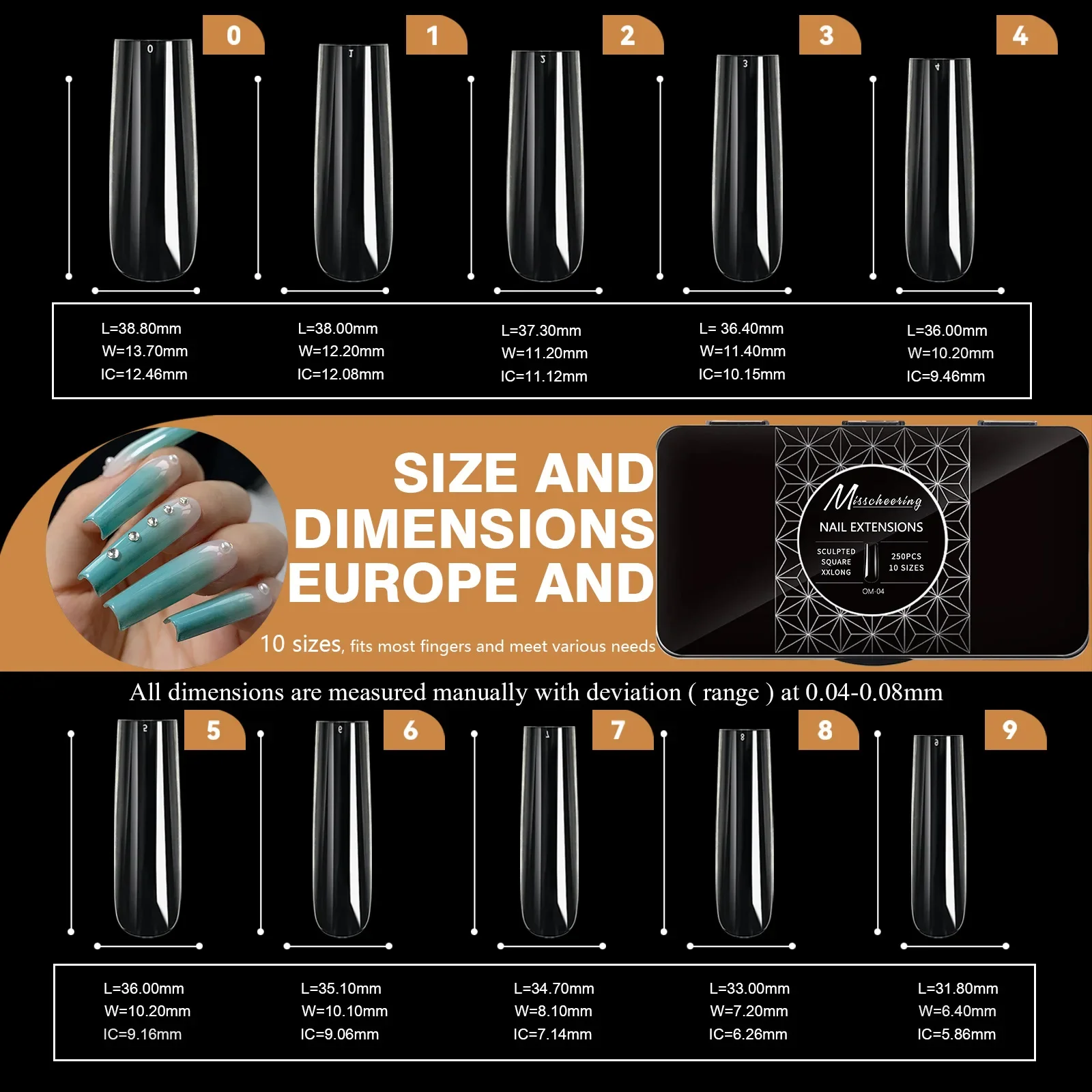 Soft Gel False Tips Box Natural Sculpted Ballet Coffin Almond Fake Nails Full Cover Premium Quality Press On Nails Nail Supplies