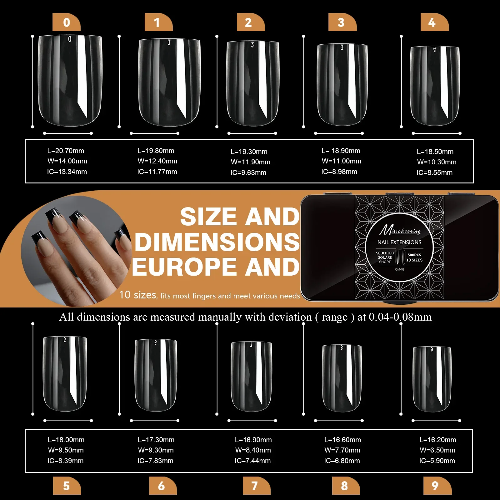 Soft Gel False Tips Box Natural Sculpted Ballet Coffin Almond Fake Nails Full Cover Premium Quality Press On Nails Nail Supplies