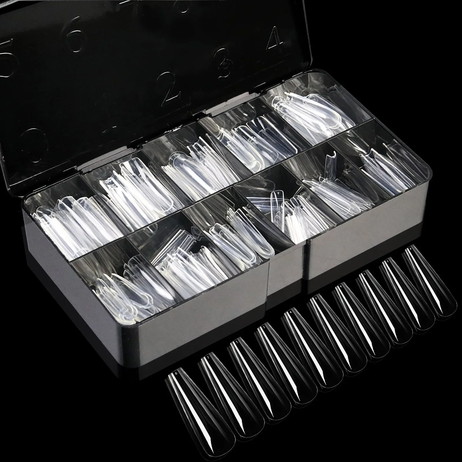 Soft Gel False Tips Box Natural Sculpted Ballet Coffin Almond Fake Nails Full Cover Premium Quality Press On Nails Nail Supplies