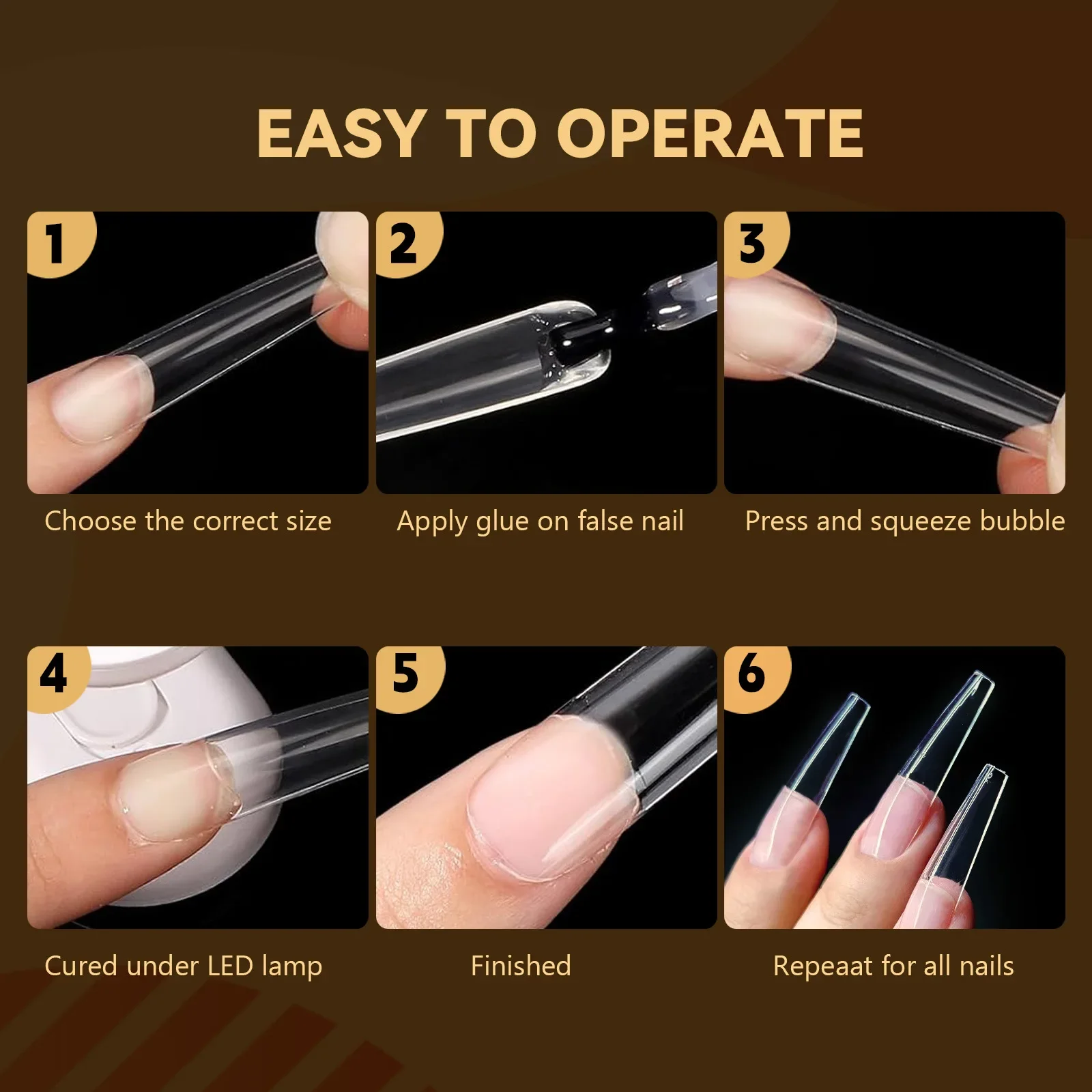Soft Gel False Tips Box Natural Sculpted Ballet Coffin Almond Fake Nails Full Cover Premium Quality Press On Nails Nail Supplies