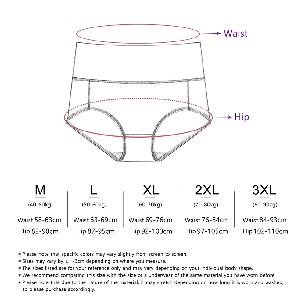 5 Pack Women's Cotton High Waisted Underwear - Tummy Control & Butt Lift, Graphene Antibacterial, Breathable Comfort, No Ride Up