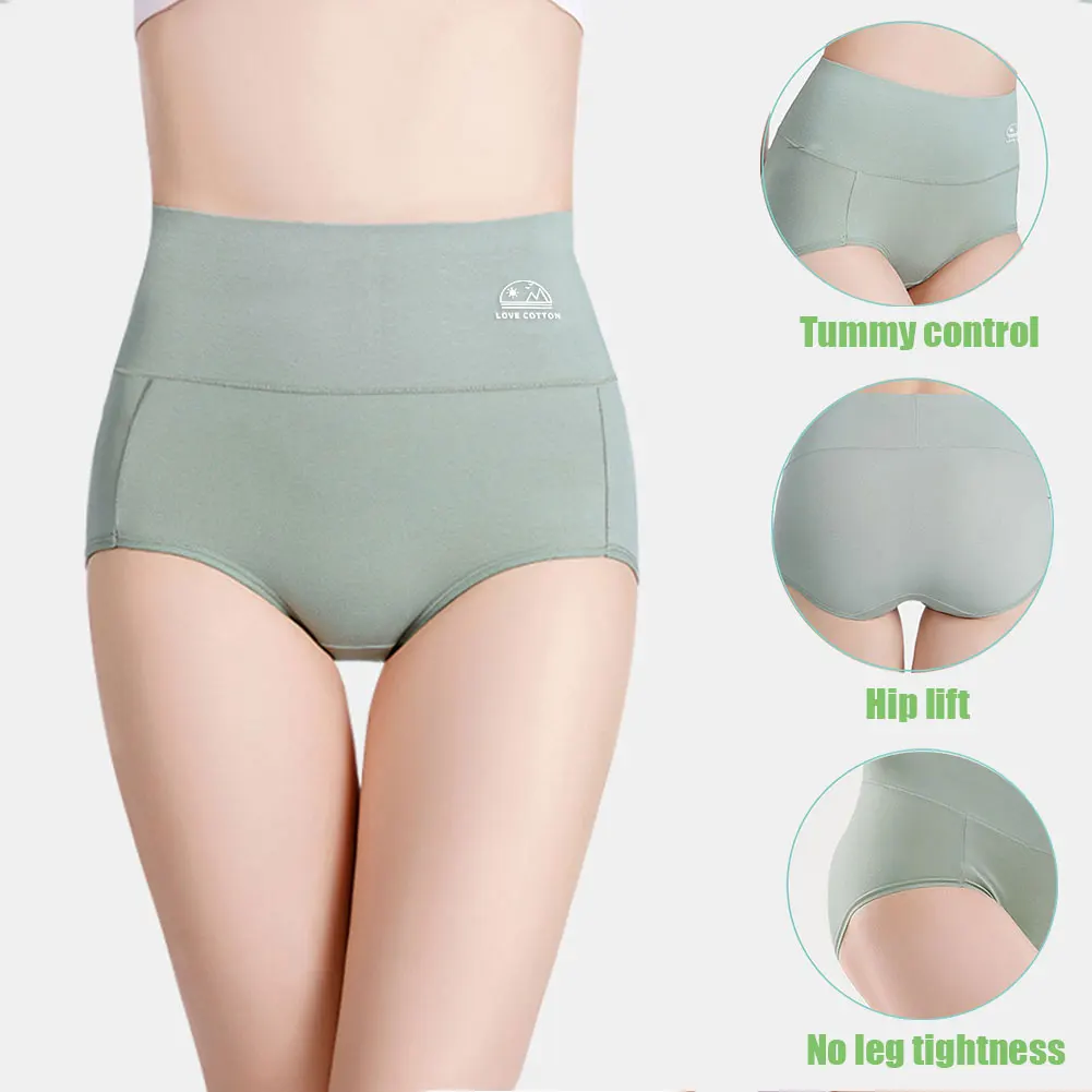5 Pack Women's Cotton High Waisted Underwear - Tummy Control & Butt Lift, Graphene Antibacterial, Breathable Comfort, No Ride Up