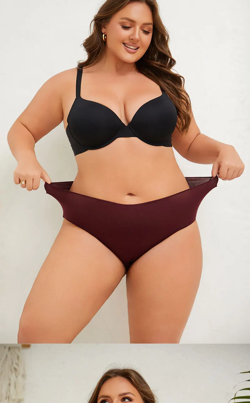4Pcs/Set Comfort Cotton Panties Women High Waist Briefs Seamless Underwear Breathable Underpants Plus Size Panty S-2XL Intimates 4Pcs/Set Comfort Cotton Panties Women High Waist Briefs Seamless Underwear Breathable Underpants Plus Size Panty S-2XL Intimates