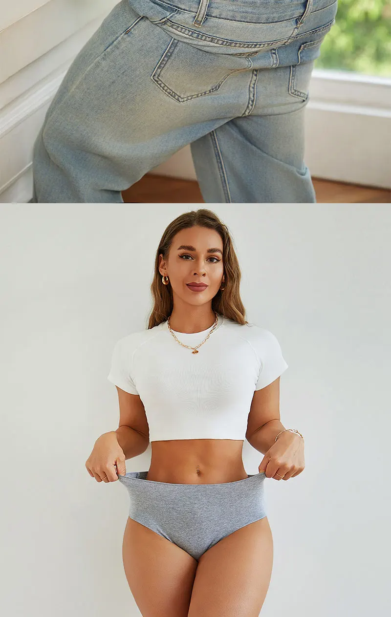 4Pcs/Set Comfort Cotton Panties Women High Waist Briefs Seamless Underwear Breathable Underpants Plus Size Panty S-2XL Intimates 4Pcs/Set Comfort Cotton Panties Women High Waist Briefs Seamless Underwear Breathable Underpants Plus Size Panty S-2XL Intimates