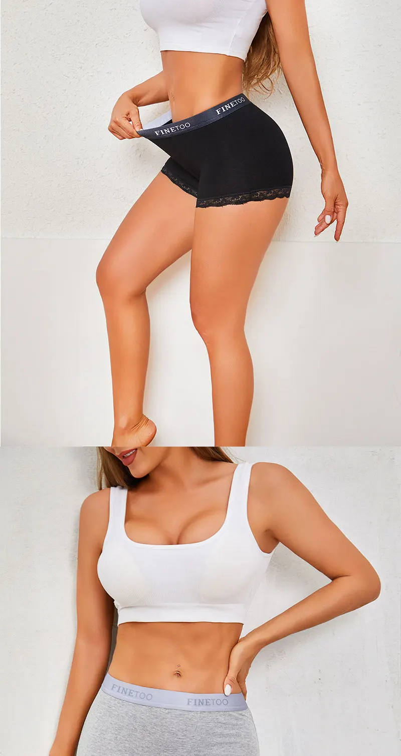 3Pcs Women's Lace Panties Cotton boxer briefs Seamless Sports Boxers Underwear Female Briefs Lingerie Intimate Underpant S-XXL 3Pcs Women's Lace Panties Cotton boxer briefs Seamless Sports Boxers Underwear Female Briefs Lingerie Intimate Underpant S-XXL