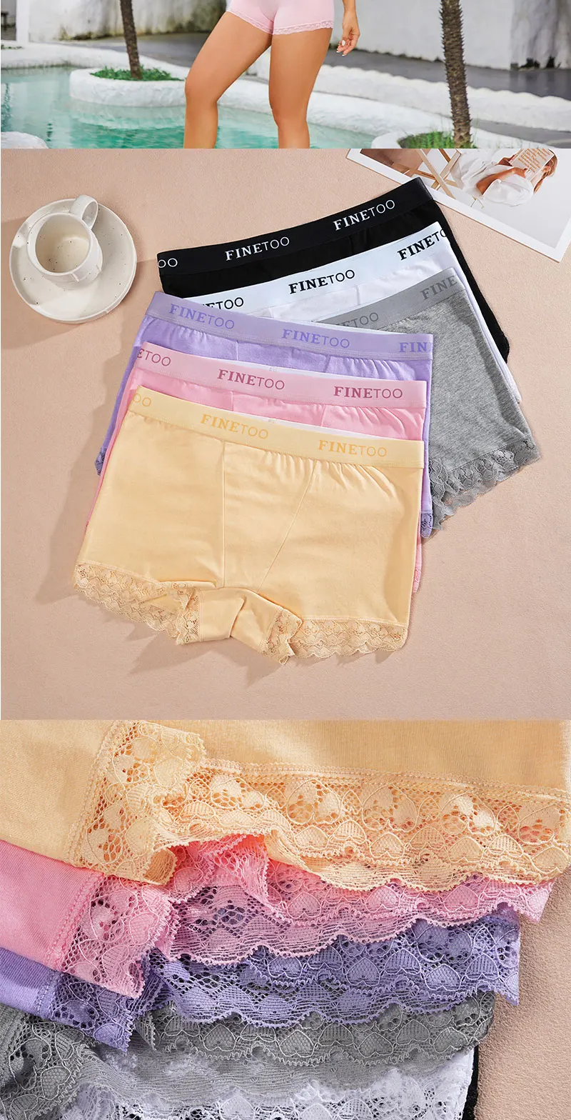 3Pcs Women's Lace Panties Cotton boxer briefs Seamless Sports Boxers Underwear Female Briefs Lingerie Intimate Underpant S-XXL 3Pcs Women's Lace Panties Cotton boxer briefs Seamless Sports Boxers Underwear Female Briefs Lingerie Intimate Underpant S-XXL