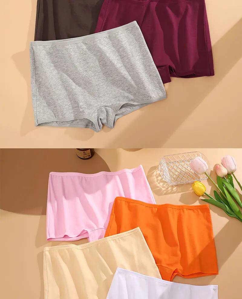 4PCS/Set Women Cotton Panties Sexy Low Rise Boyshorts Seamless Sports Boxers Female Comfortable Underwear Solid Color Lingerie 4PCS/Set Women Cotton Panties Sexy Low Rise Boyshorts Seamless Sports Boxers Female Comfortable Underwear Solid Color Lingerie