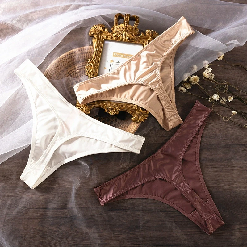 3PCS Ice Silk Seamless Skin-friendly Breathable Briefs Women Sports Yoga Panties Women Underwear