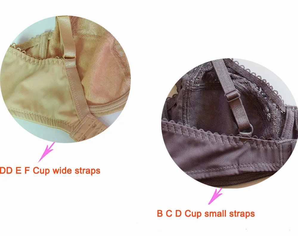 Bras For Women Lace Modern Ladies Plus Size Brassiere Underwear Sexy Lingerie BH Tops C D DD E F Cup