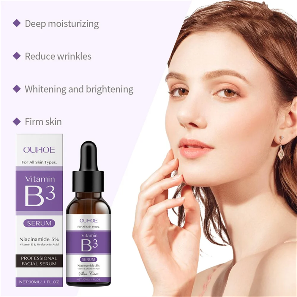 Hoygi Niacinamide Facial Serum Vitamin B3 Wrinkles Pigment Dark Spot Removal Correcting Glow Serum Face Whitening Moisturizer