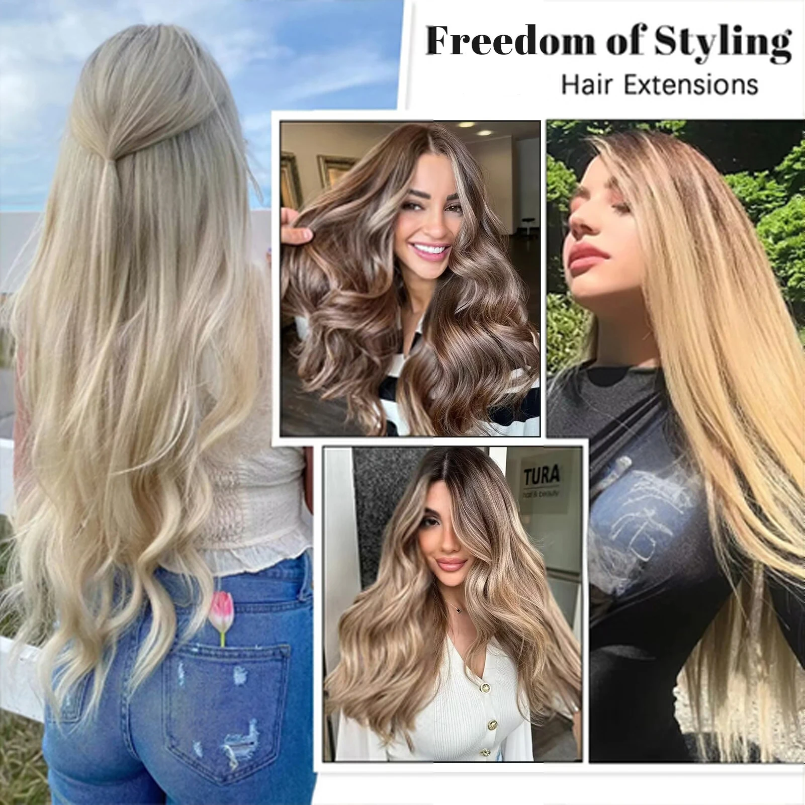8Pcs Clip In Hair Extensions 100% Human Hair P8/613 Color Brown Highlight Blonde For Women Daily Use Real Hair Natural Black 4# 8Pcs Clip In Hair Extensions 100% Human Hair P8/613 Color Brown Highlight Blonde For Women Daily Use Real Hair Natural Black 4#