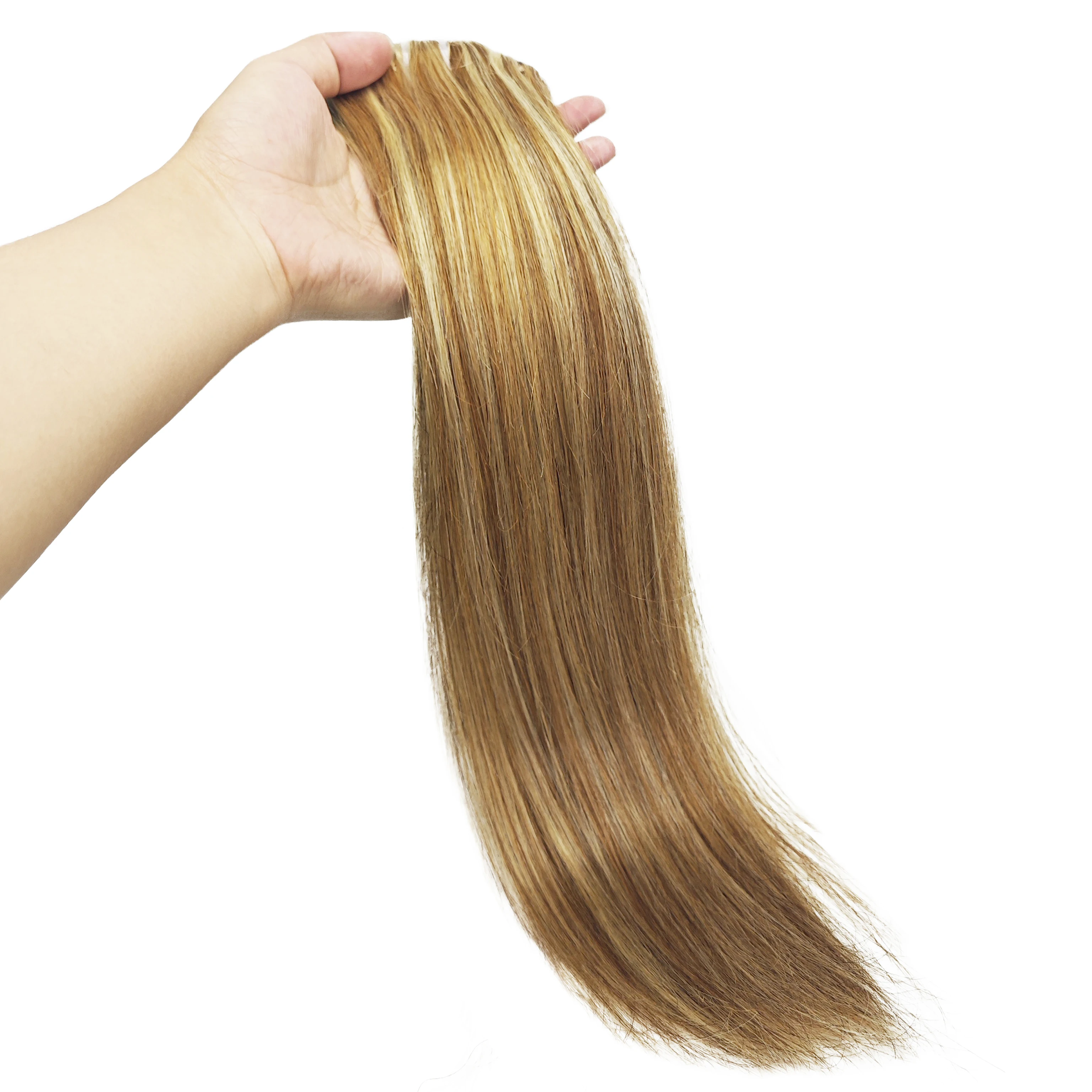 8Pcs Clip In Hair Extensions 100% Human Hair P8/613 Color Brown Highlight Blonde For Women Daily Use Real Hair Natural Black 4# 8Pcs Clip In Hair Extensions 100% Human Hair P8/613 Color Brown Highlight Blonde For Women Daily Use Real Hair Natural Black 4#