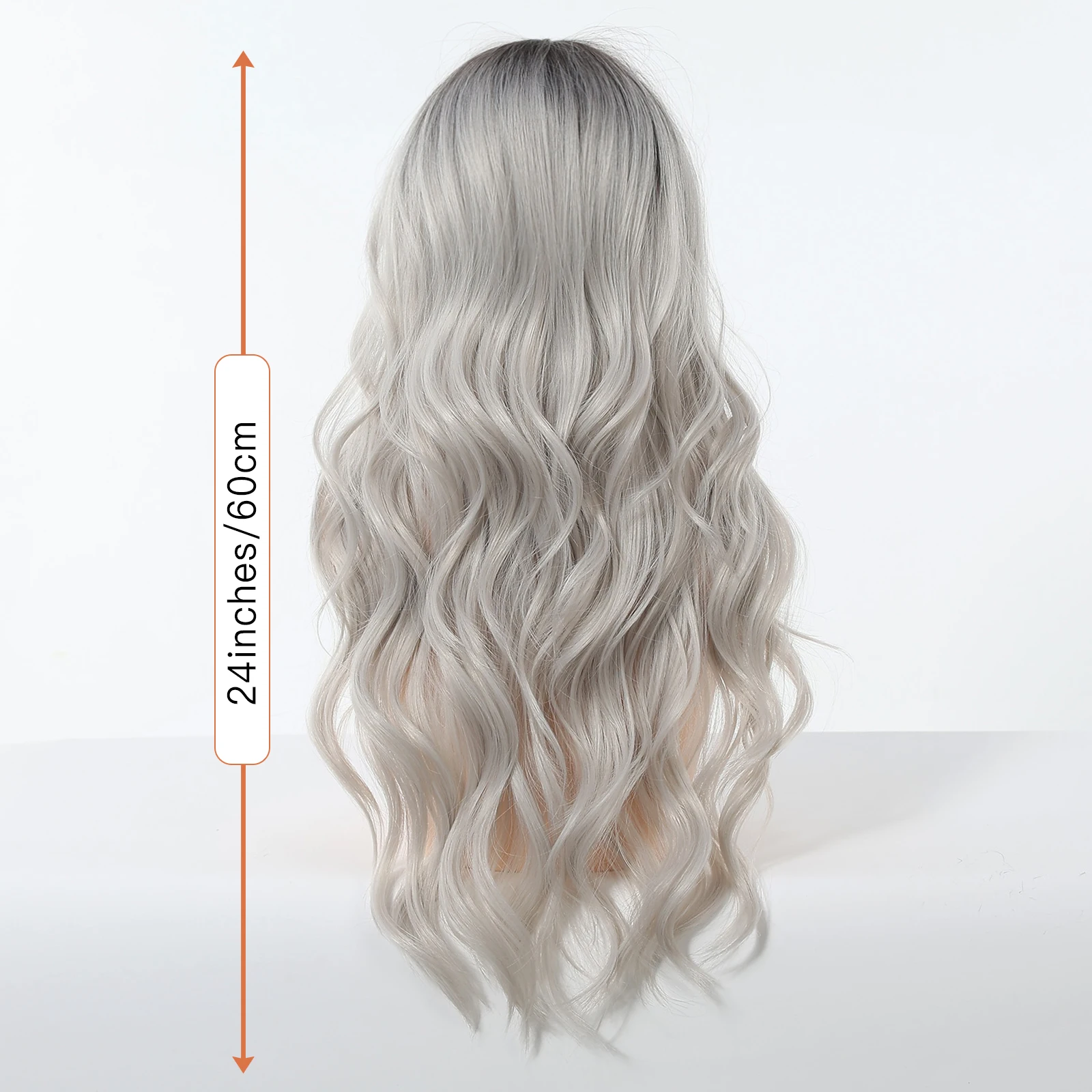 Allbell Magique Ombre Grey Synthetic Wigs With Side Bangs For Women Party Cosplay Natural Wavy Fake Hair Heat Resistant Fiber Allbell Magique Ombre Grey Synthetic Wigs With Side Bangs For Women Party Cosplay Natural Wavy Fake Hair Heat Resistant Fiber
