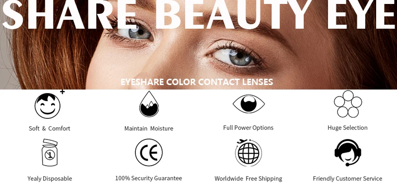 EYESHARE 10Pcs=5Pair Color Contact Lenses for 1 Day Daily Lens Blue Contacts Daily Disposable High Wearing Comfort Brown Lenses