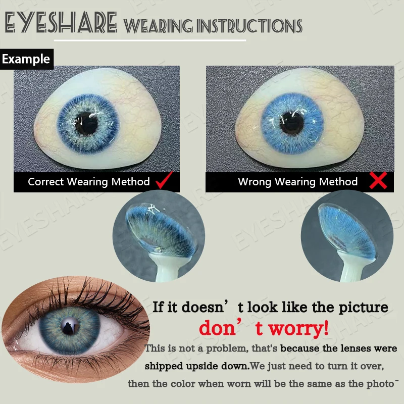 EYESHARE 10Pcs=5Pair Color Contact Lenses for 1 Day Daily Lens Blue Contacts Daily Disposable High Wearing Comfort Brown Lenses