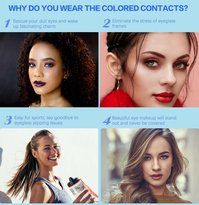 EYESHARE 10Pcs=5Pair Color Contact Lenses for 1 Day Daily Lens Blue Contacts Daily Disposable High Wearing Comfort Brown Lenses