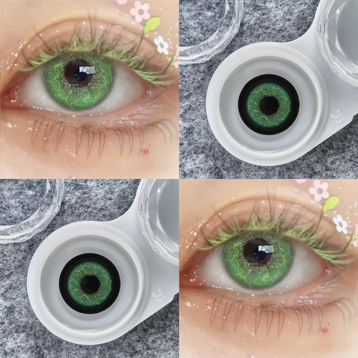 Visuashow Anime Colored Contact Lenses Miku Cosplay Coloured Contact Lens Yearly Beauty Small Pupils Lens Pink Eye Lenses