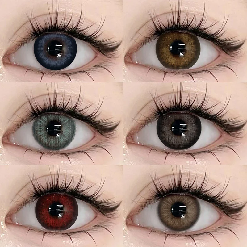 MILL CREEK 2pcs New Colored Contact Lenses for Eye Anime Eye With Degree Black Contacts Lenses Halloween Pupils Makeup Contact MILL CREEK 2pcs New Colored Contact Lenses for Eye Anime Eye With Degree Black Contacts Lenses Halloween Pupils Makeup Contact