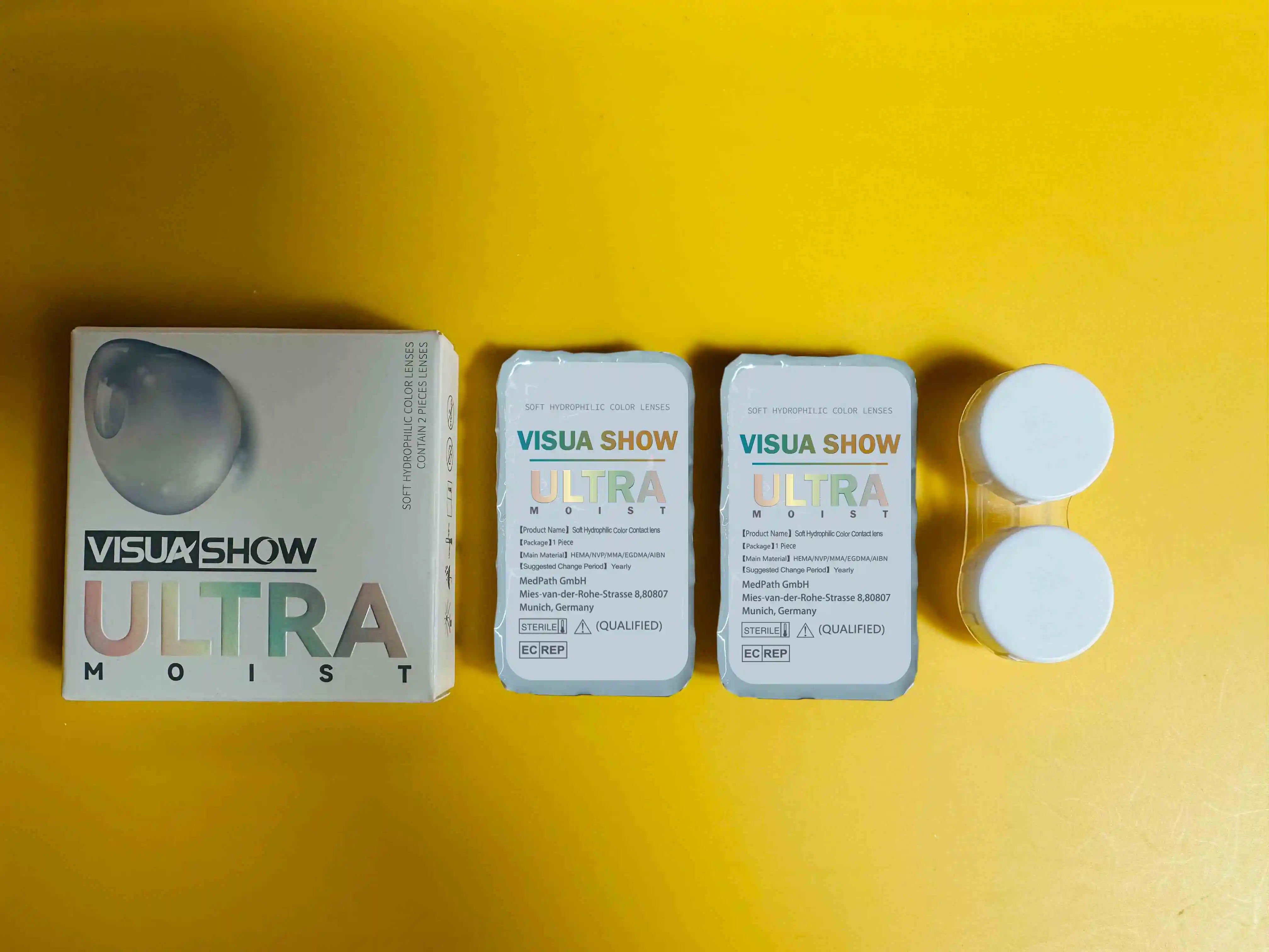 VISUASHOW Meta Series Myopia Contact Lenses -1.00 to -8.00 Natural Color Lens Eyes 2pcs Yearly colored Color Contacts For Beauty