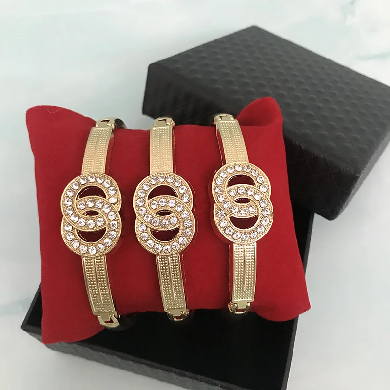 Zinc-alloy jewelry Lady side Open Female bracelet set with Austrian crystal Moroccan jewelry bracelet