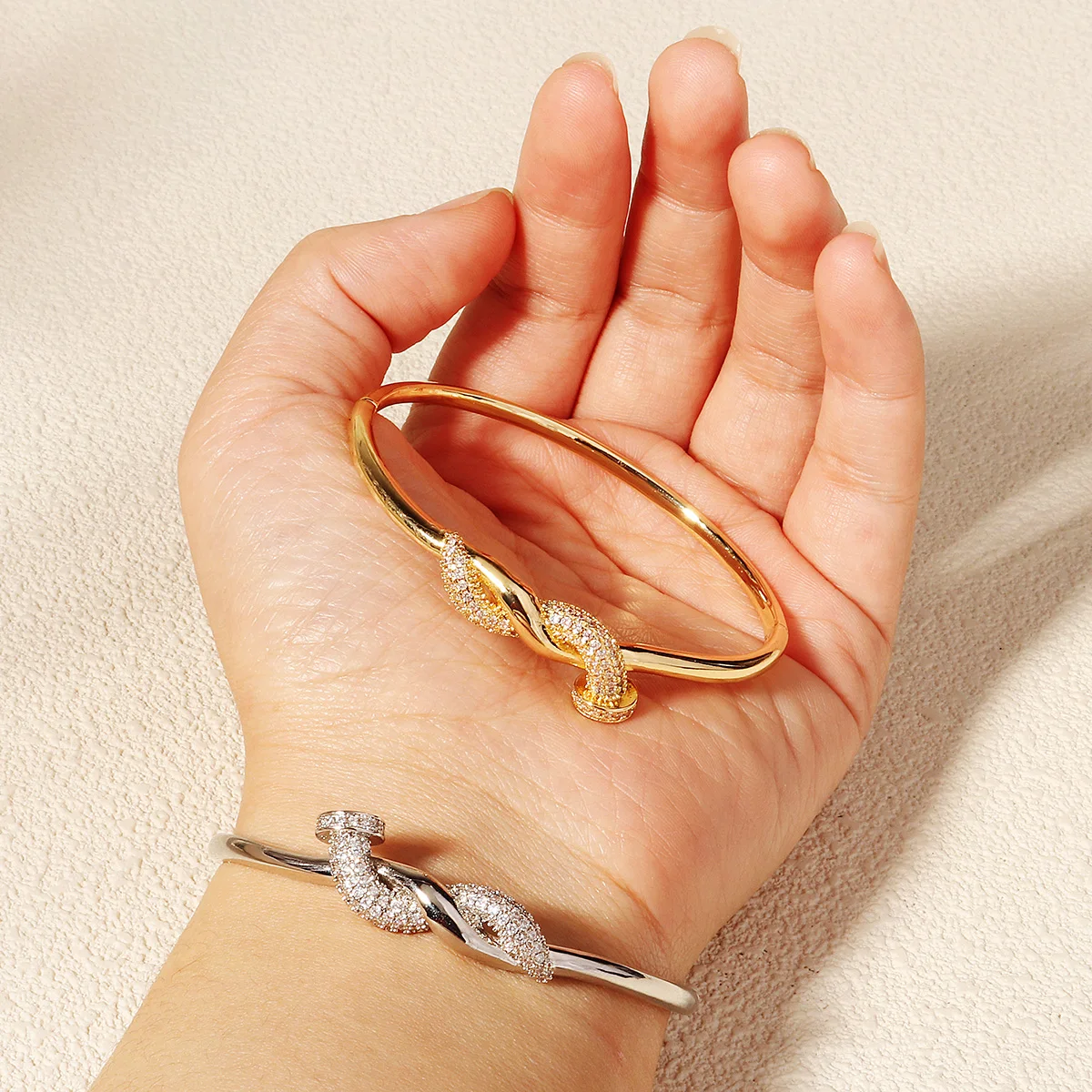 Golden Snake Nail Women's Bracelets European and American Stainless Steel Fashion Bangle Daily Jewelry Bracelet