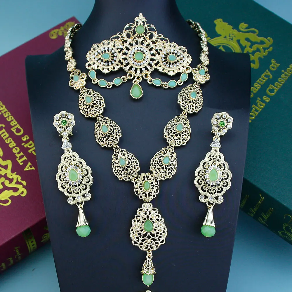 Sunspicems Chic Arabic Bride Jewelry Sets For Women Gold Color Crystal Morocco Belt Necklace Caftan Brooch Earring Muslim Sets Sunspicems Chic Arabic Bride Jewelry Sets For Women Gold Color Crystal Morocco Belt Necklace Caftan Brooch Earring Muslim Sets