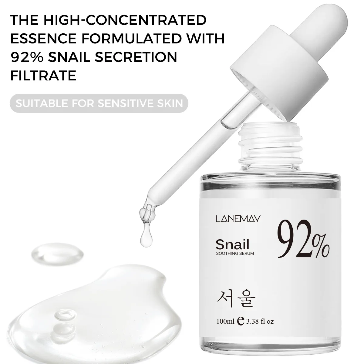 100ml 92% Snail Soothing Facial Essence Multi in One Skin Care Hydrating and Moisturizing Face Serum 100ml 92% Snail Soothing Facial Essence Multi in One Skin Care Hydrating and Moisturizing Face Serum