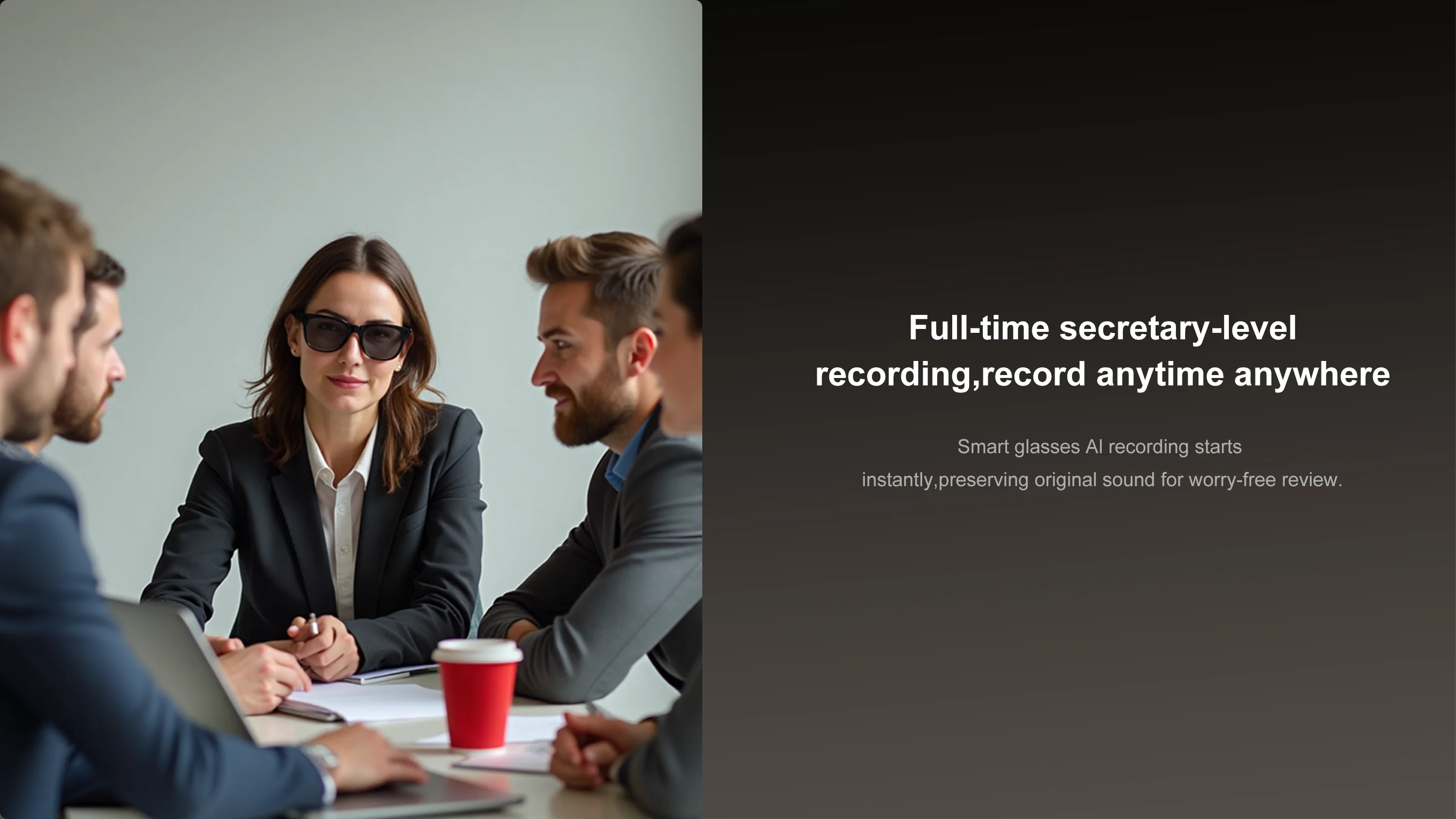 AI smart Bluetooth glasses ultra-high-definition camera pixels video recording stabilization Bluetooth calling