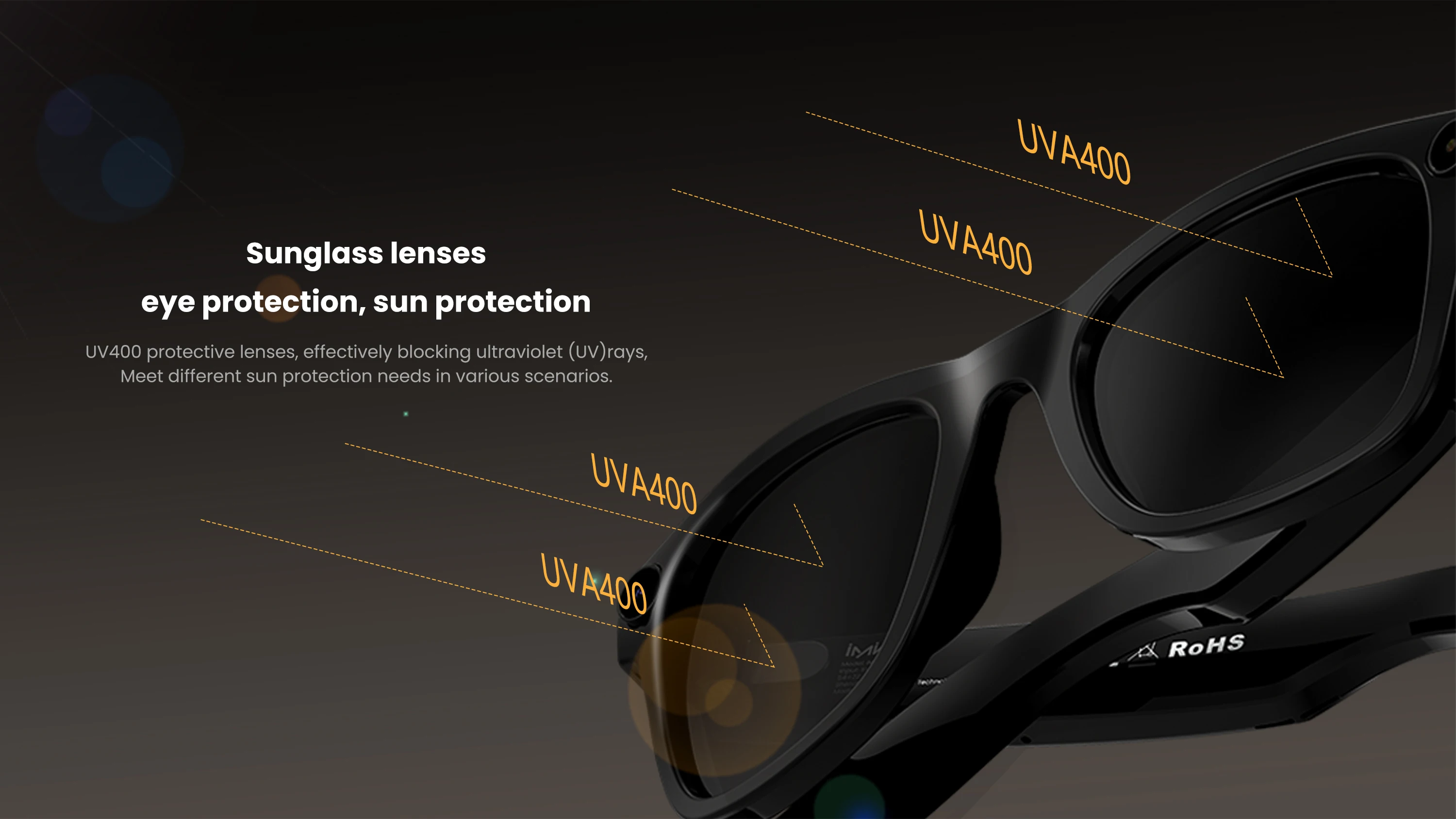 AI smart Bluetooth glasses ultra-high-definition camera pixels video recording stabilization Bluetooth calling