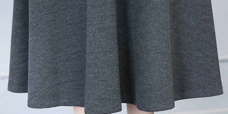 Lucyever New Winter Women's Long Woolen Skirt Elegant High Waist Wool A Line Skirts Female Casual Thick Warm Pocket Maxi Skirts