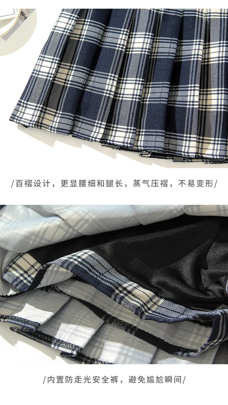 Plaid Women Mini Skirt Summer A-Line Female Pleated Casual High Waist Women Girls Short Streetwear Student Skirts