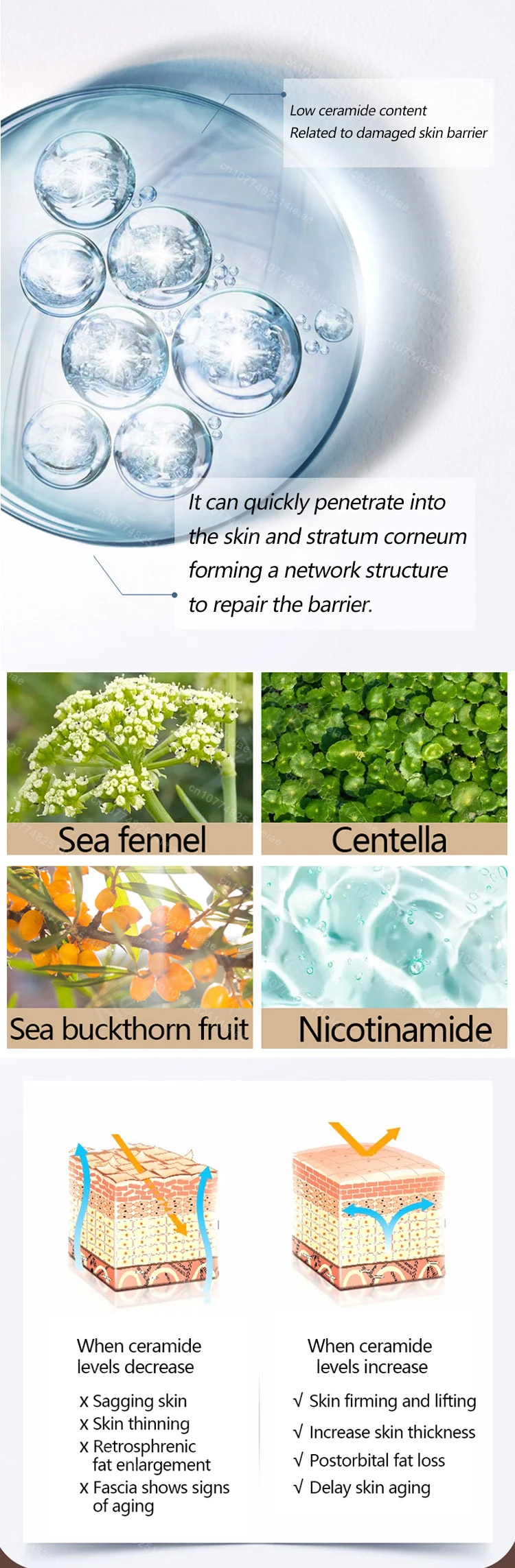 Instantly removes under eye bags, reduces fine wrinkles, improves skin elasticity, eliminates dark circles, brightens the eye ar