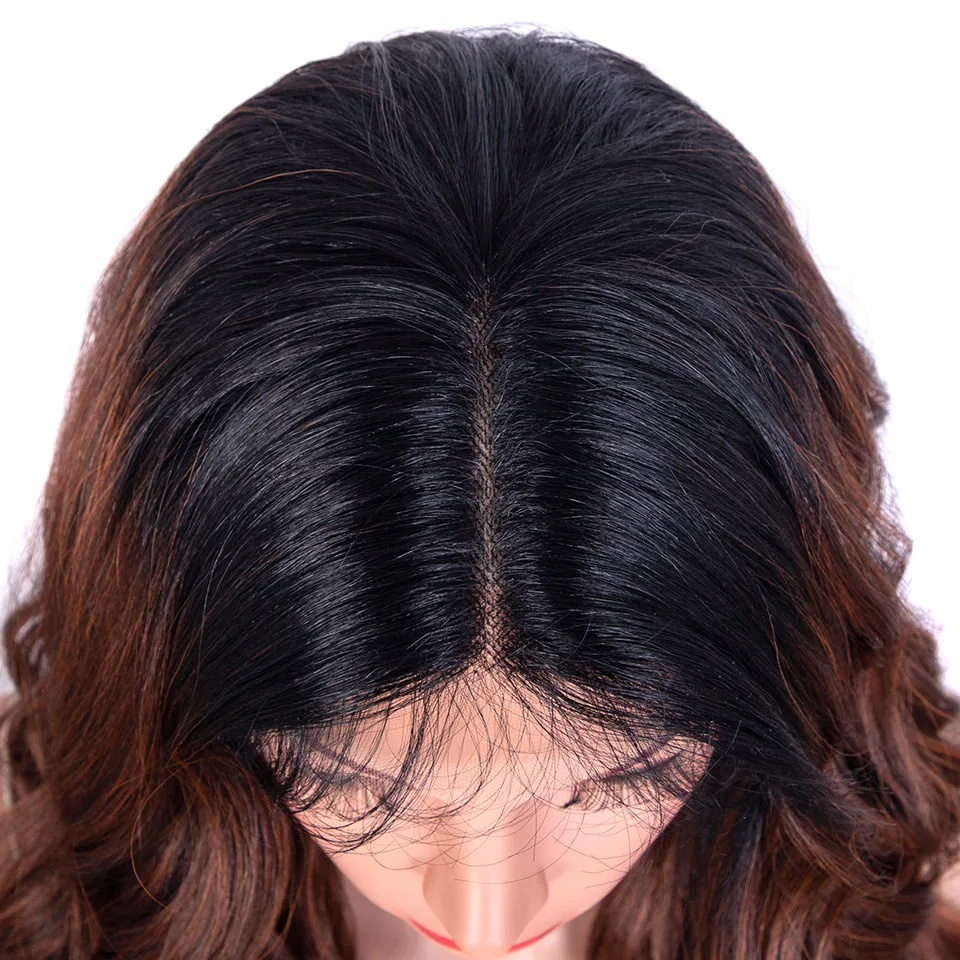 30 Inch Loose Wave Baby Hair Synthetic Lace Wigs Cosplay Ombre Blonde Brown Deep Wave Long Wavy Synthetic Wigs For Black Women